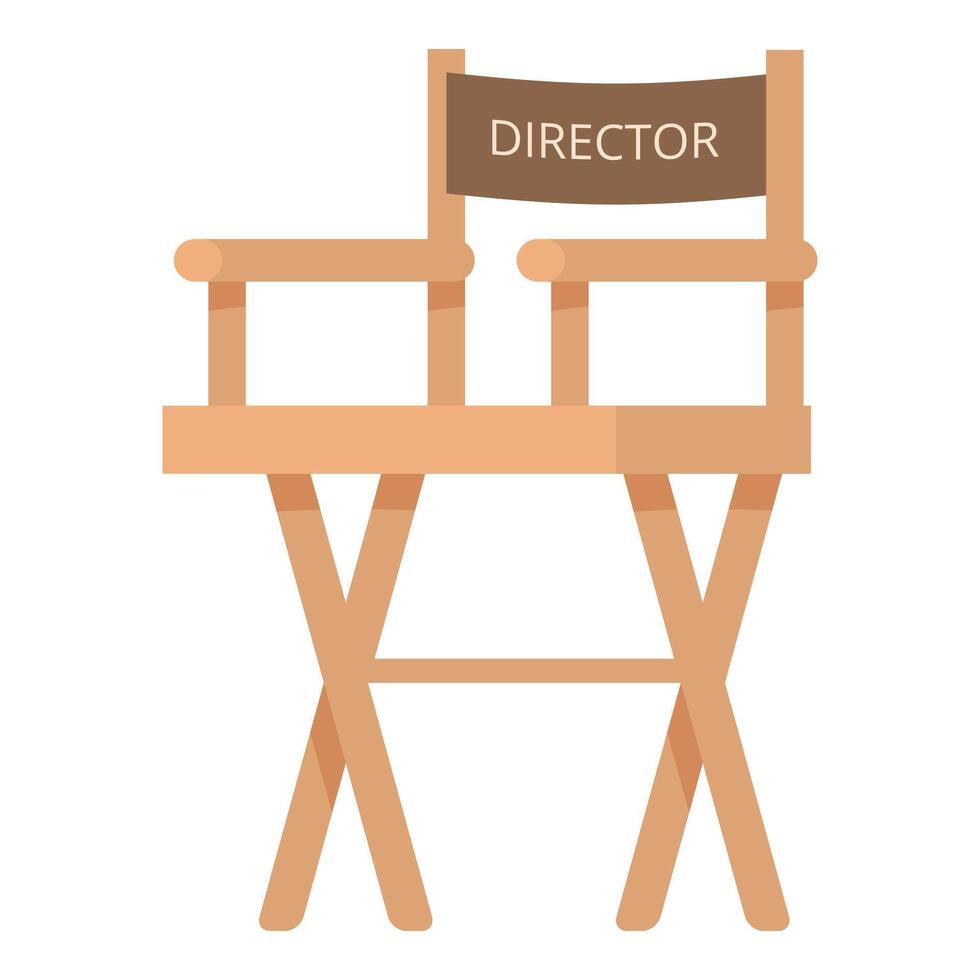 Director chair standing on set for filmmaking vector