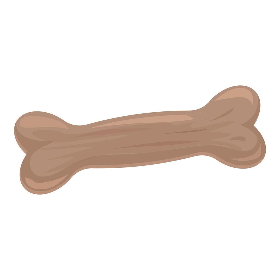 Brown dog bone on a white background vector