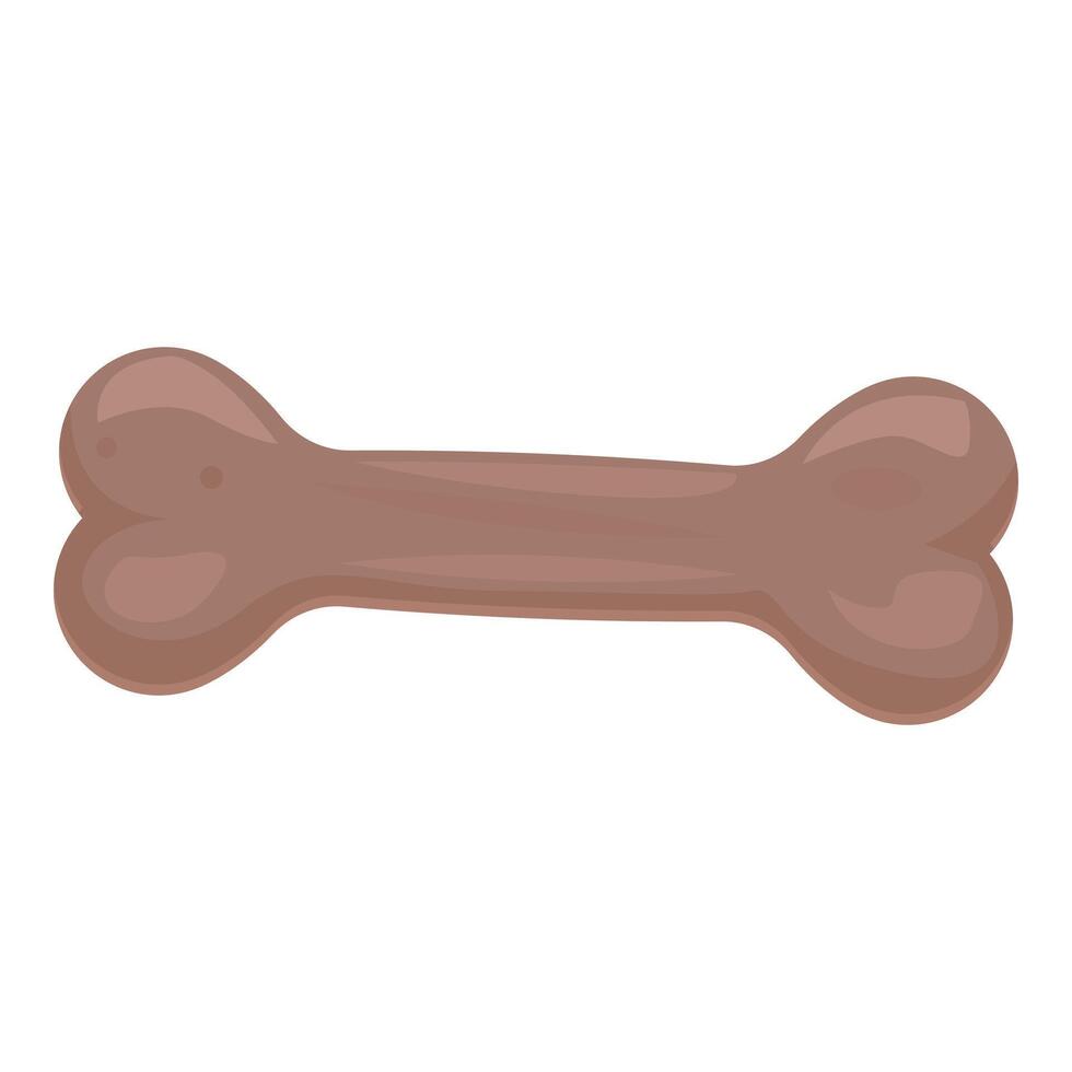 Big dog bone lying with nobody around on white background vector