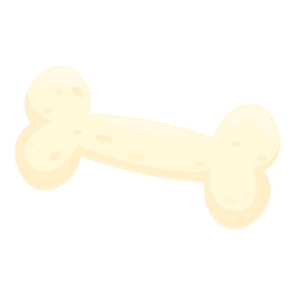 Cartoon dog bone lying with spots on surface vector