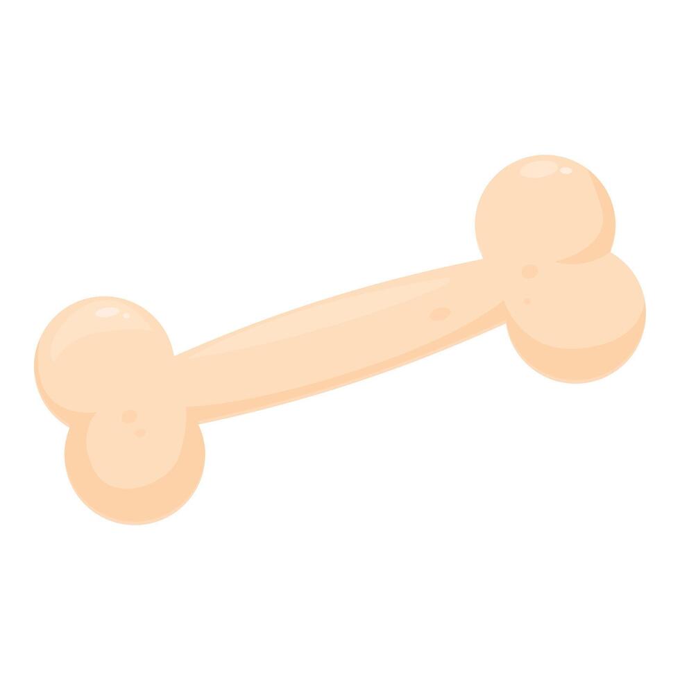 Cartoon dog bone with a pink tip vector