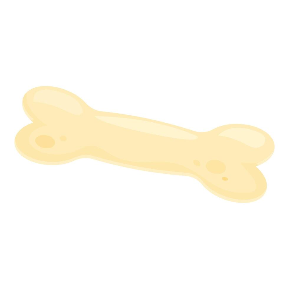 Cartoon drawing of a dog bone lying horizontally vector