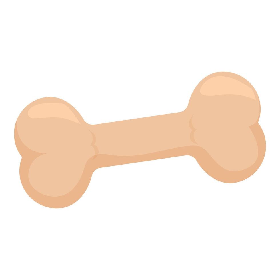 Big dog bone lying for pet shop logo or game ui vector