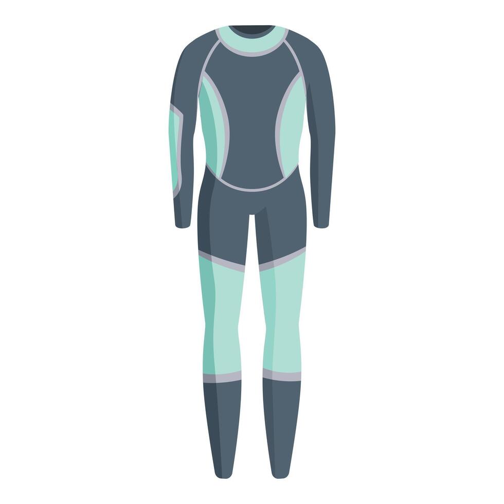 Diving suit for extreme water sports and diving activities vector