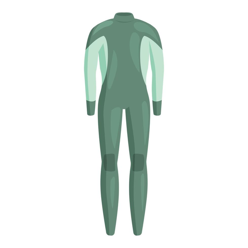 Diving suit standing up with knee protection pads vector