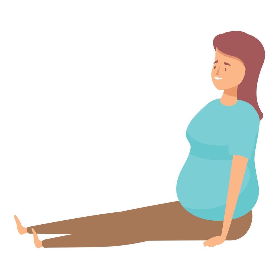 Pregnant woman relaxing and enjoying pregnancy time vector