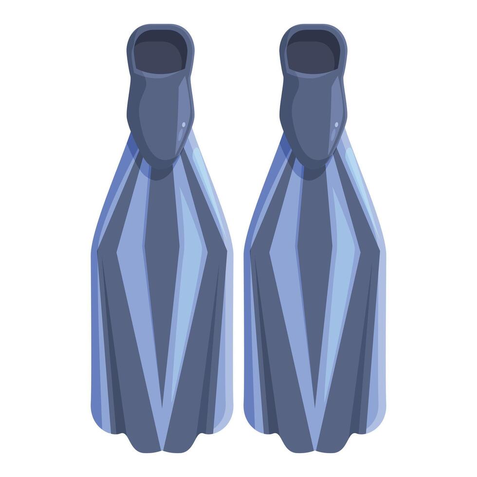 Pair of blue diving flippers for underwater exploration vector