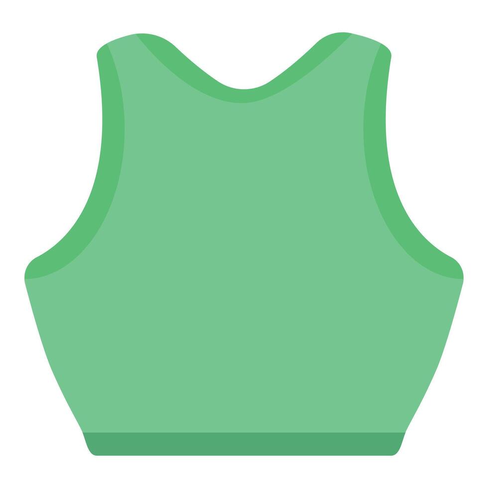 Green sports bra crop top showing activewear fashion vector