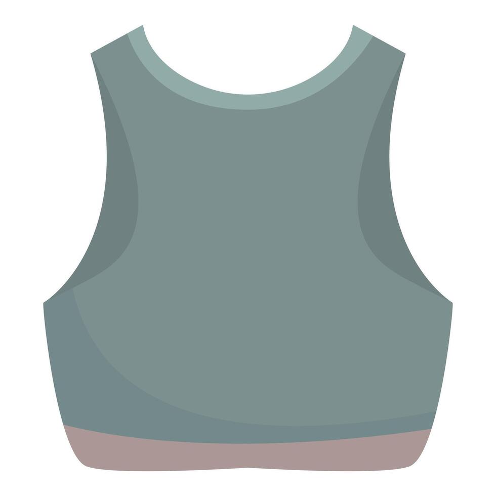 Green sports bra showing back view vector