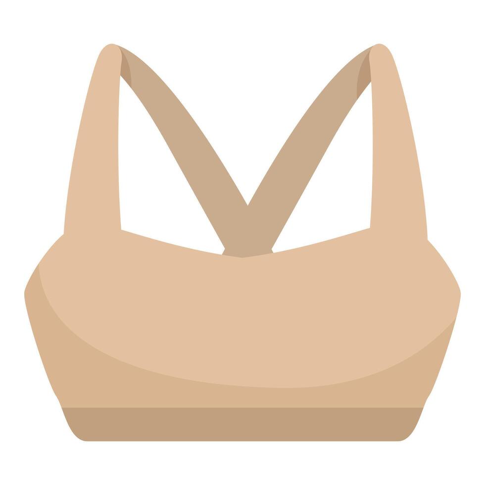 Beige sports bra for comfortable workouts and active lifestyle vector
