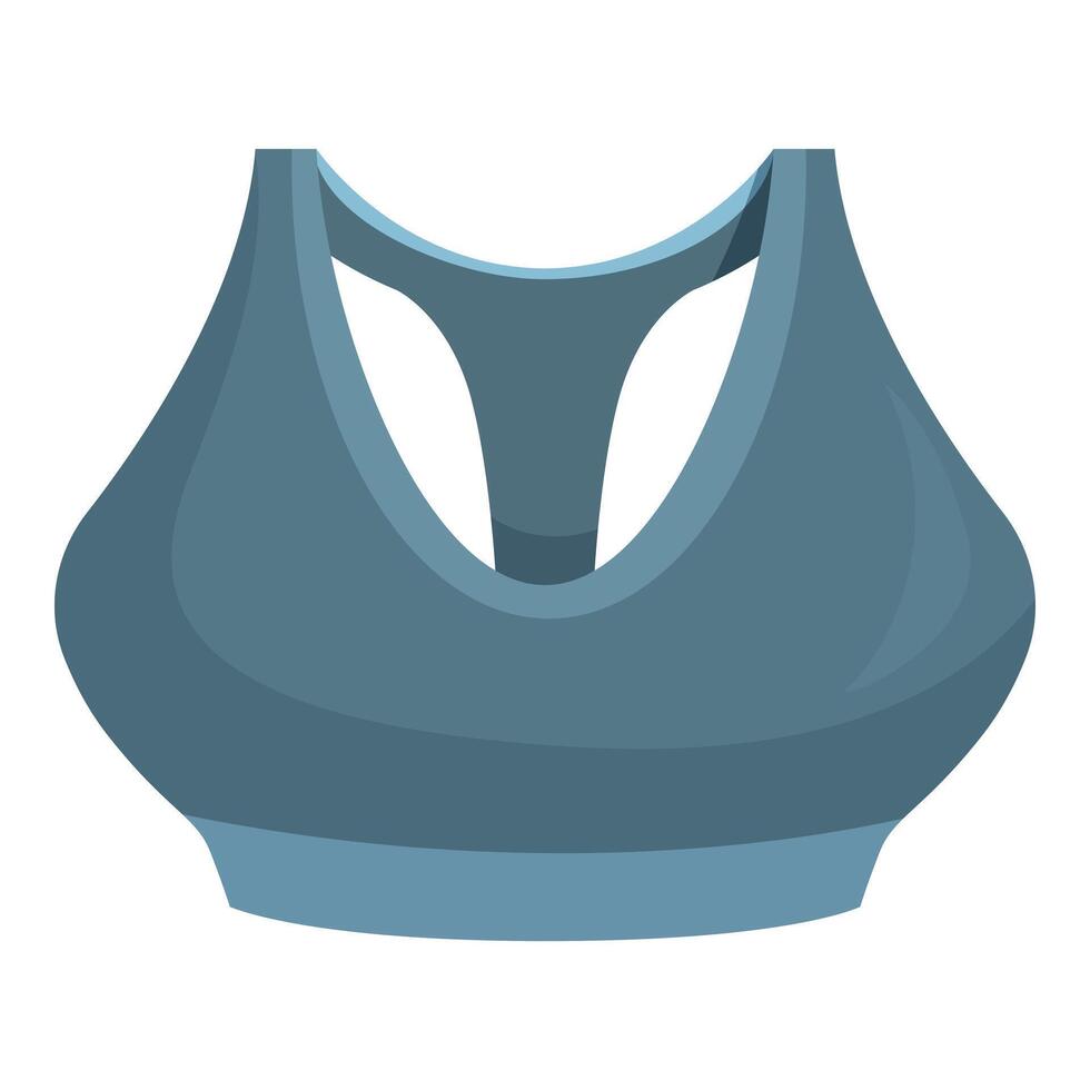 Blue sports bra for active women providing support and comfort vector
