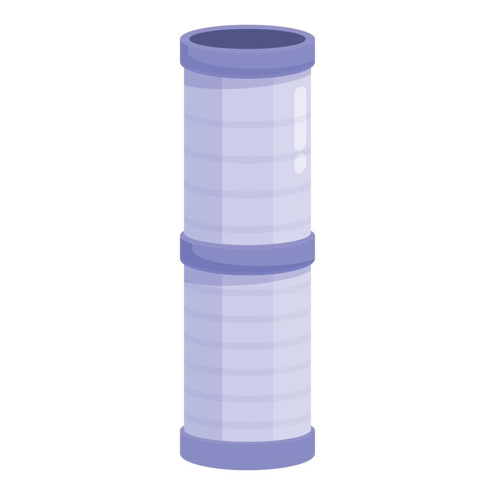 Water filter cartridge purifying drinking water removing impurities vector