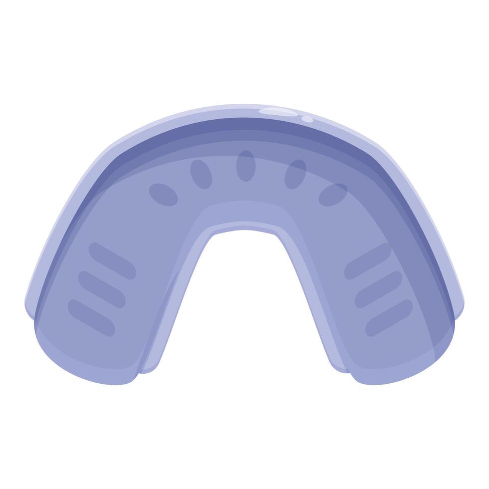 Blue mouthguard protecting teeth during sports activities vector