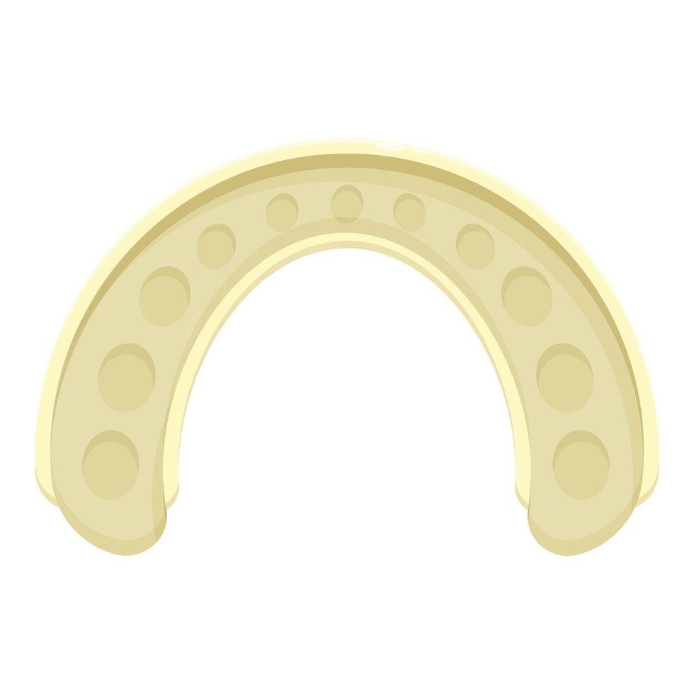 Denture showing upper teeth with gums illustration vector