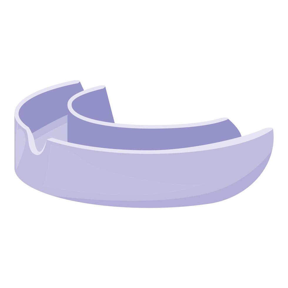 Blue mouth guard protecting teeth from injury during sports vector