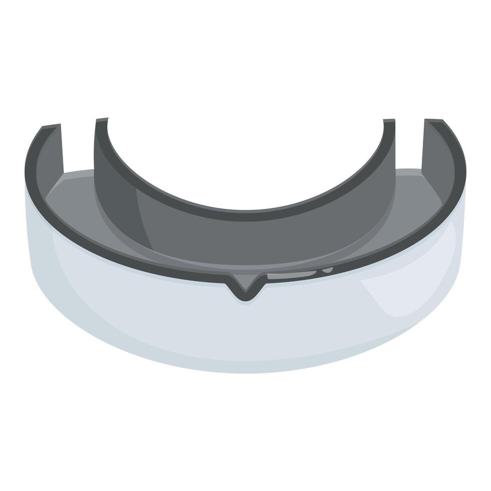 Futuristic virtual reality headset isolated on white background vector
