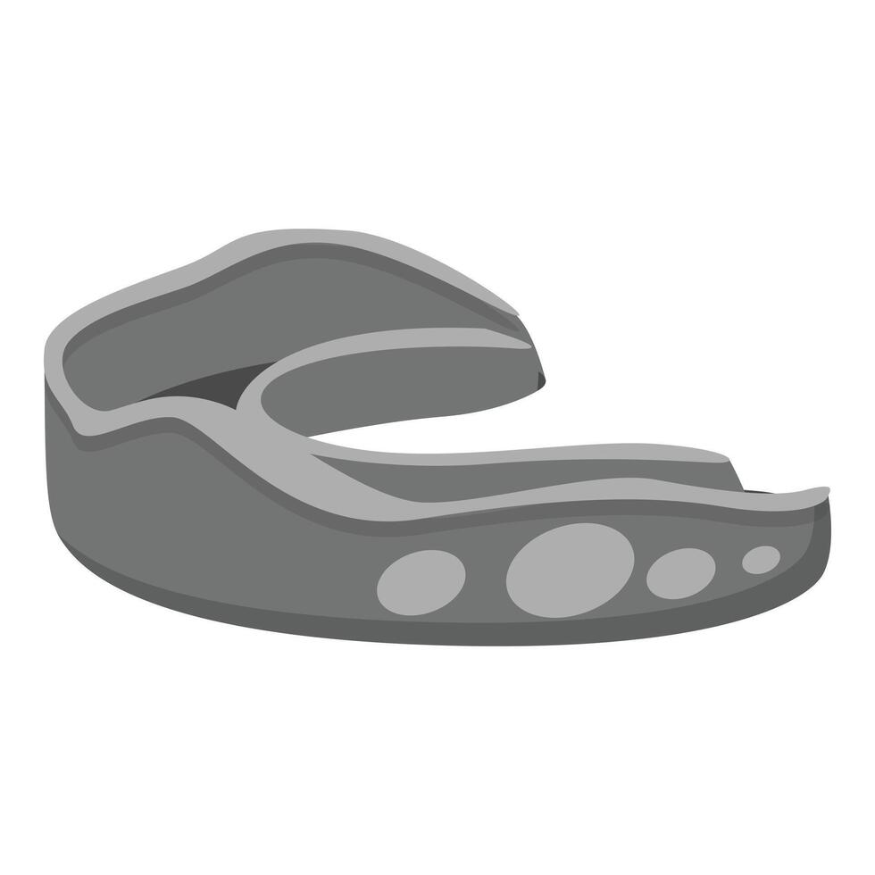 Boxing mouth guard protecting teeth from injury during fight vector