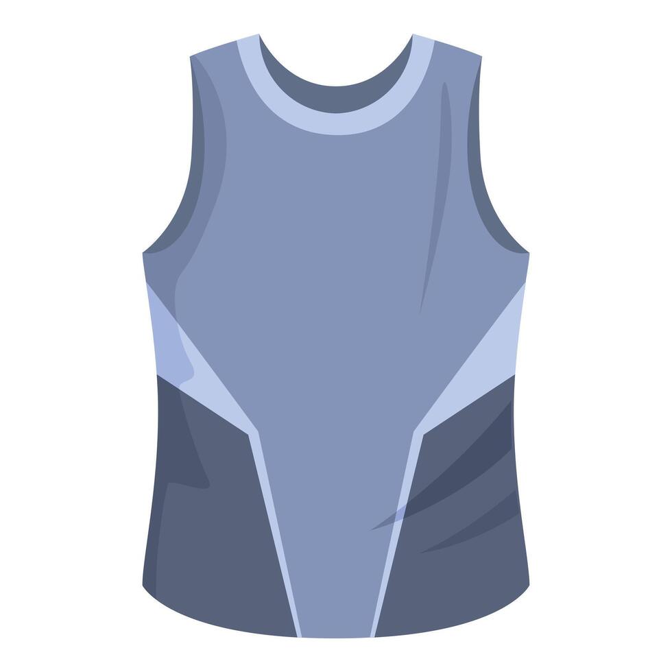 Sports sleeveless shirt for training and fitness vector