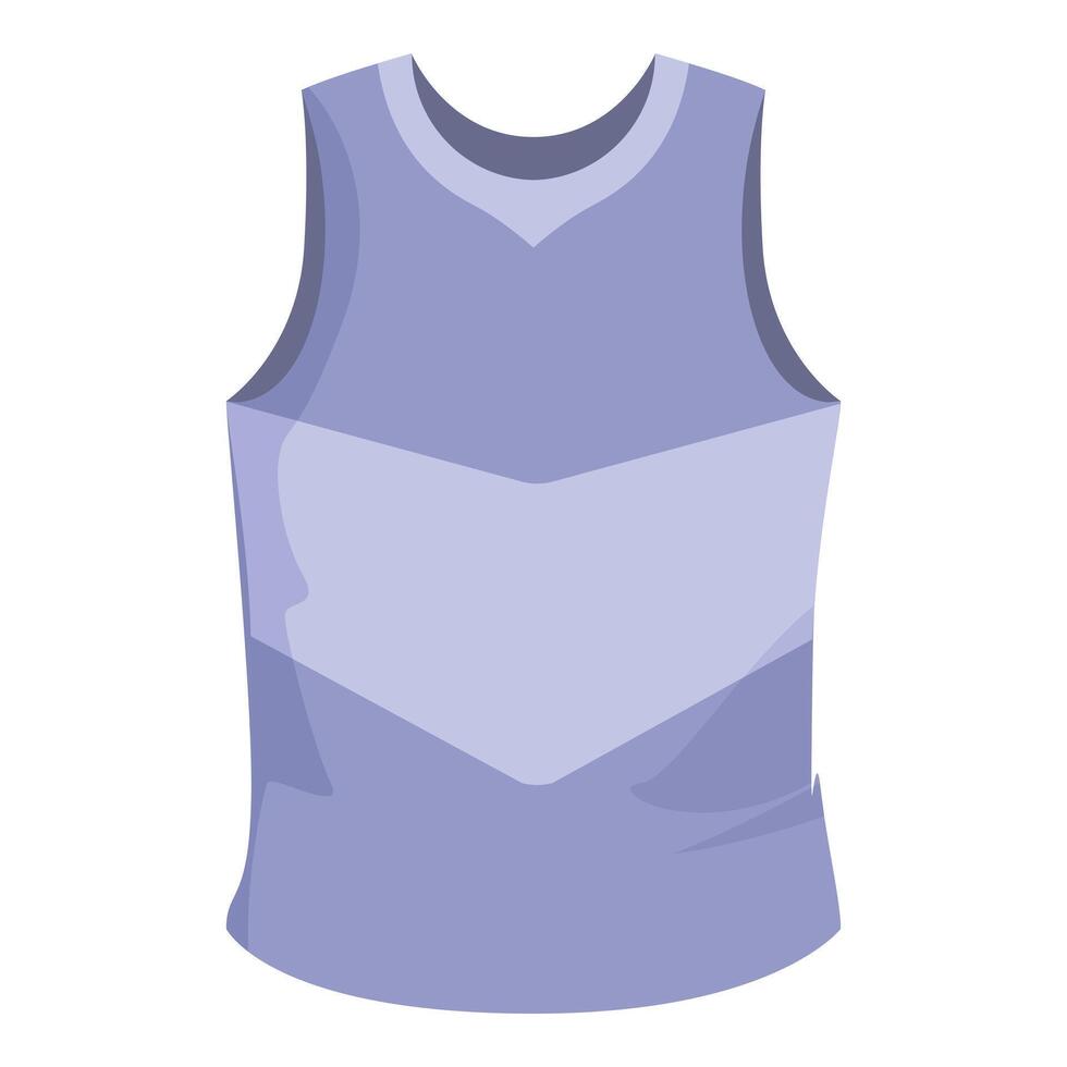 Blue sleeveless shirt with v insert for sports activities vector