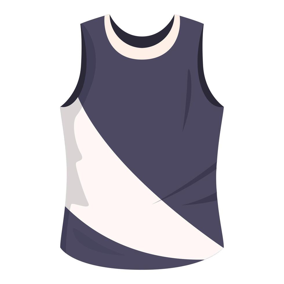 Stylish sleeveless tank top featuring a modern asymmetrical design vector