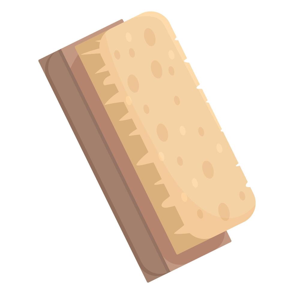 Clothes brush scrubbing away dirt and grime vector