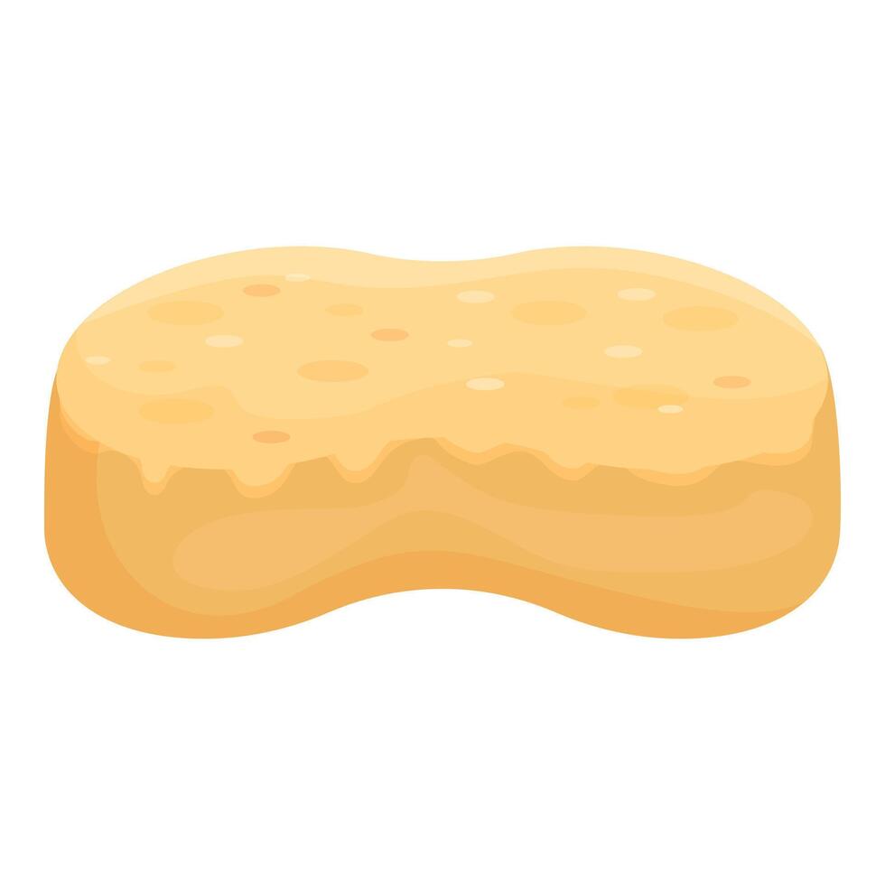 Closeup of a soft yellow sponge for cleaning and bathing vector
