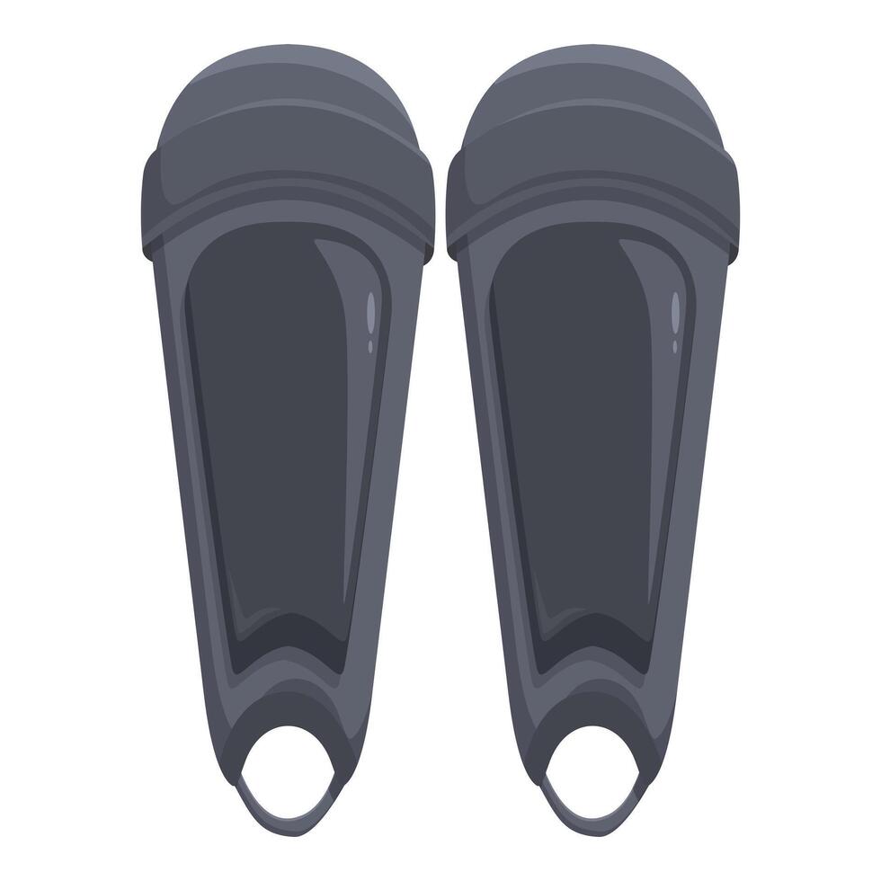 Pair of grey shin guards protecting legs during sport activity vector