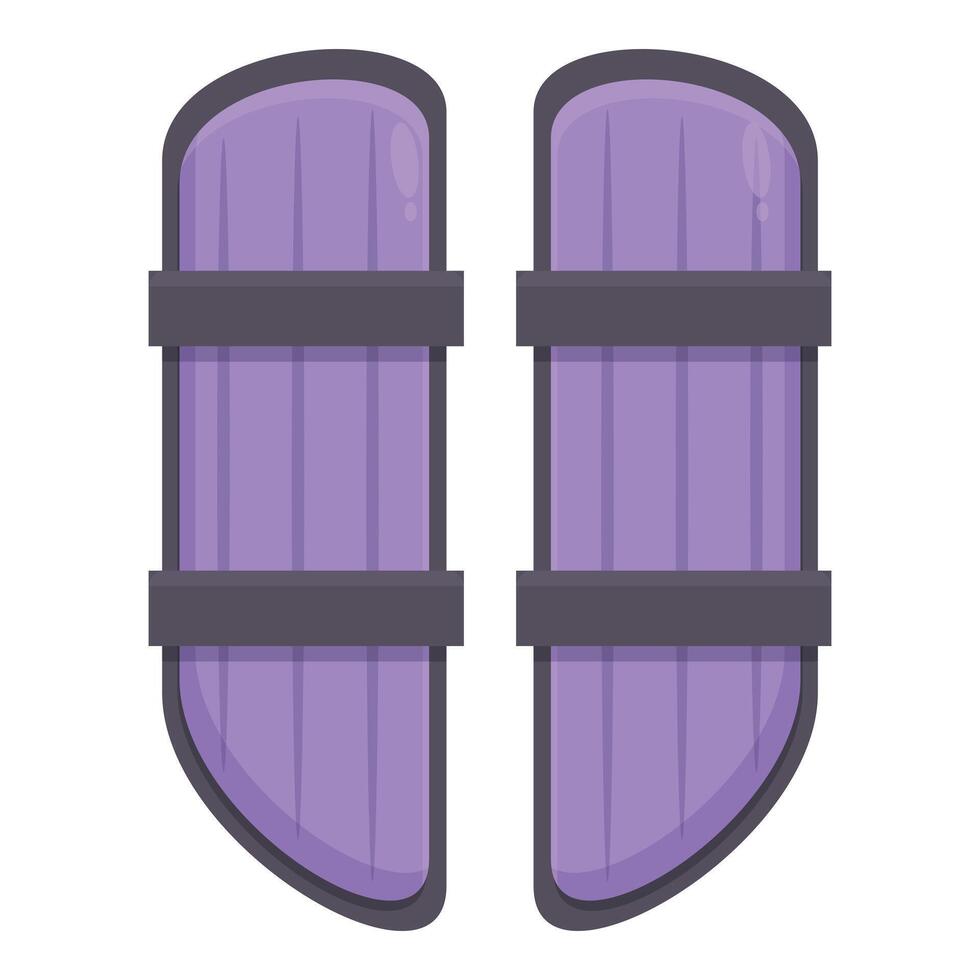 Pair of purple medieval wooden shields protecting from attack vector