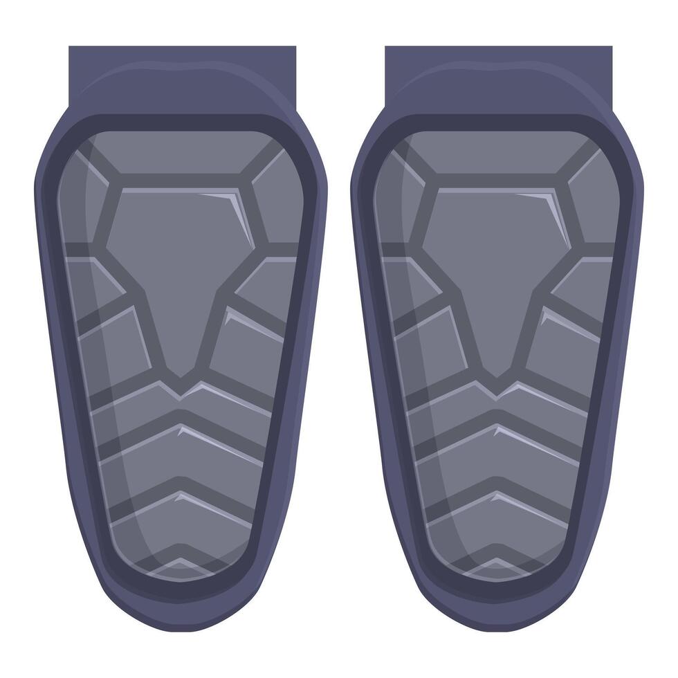 Pair of futuristic knee pads providing protection vector