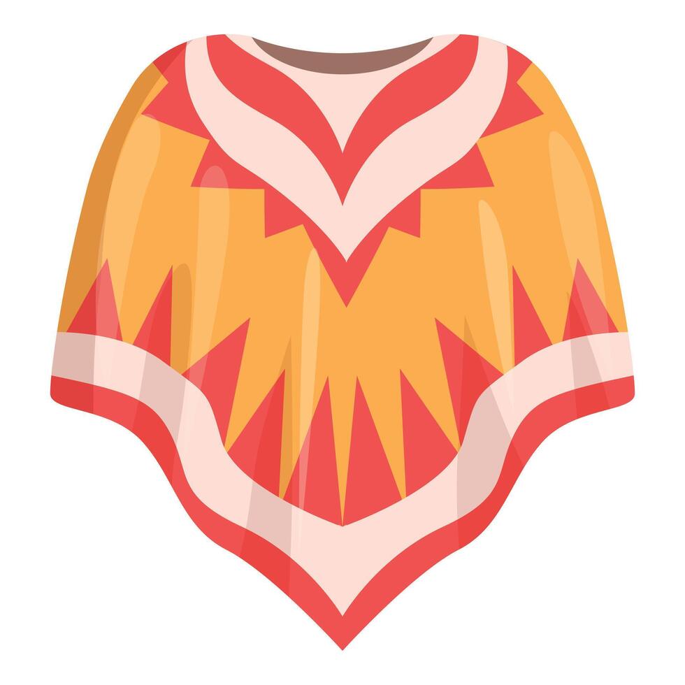 Traditional mexican poncho with colorful pattern celebrating cinco de mayo vector