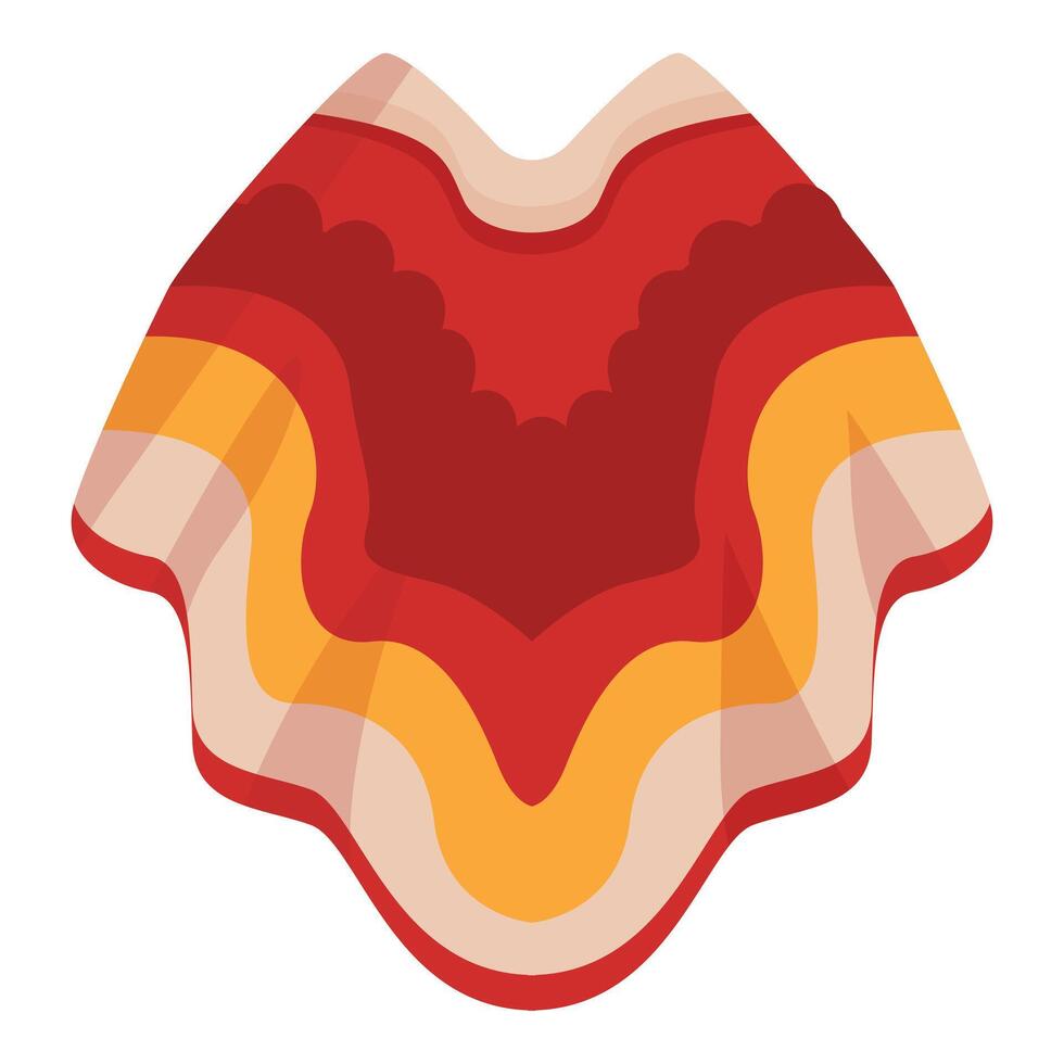 Traditional mexican poncho with colorful pattern for cinco de mayo celebration vector