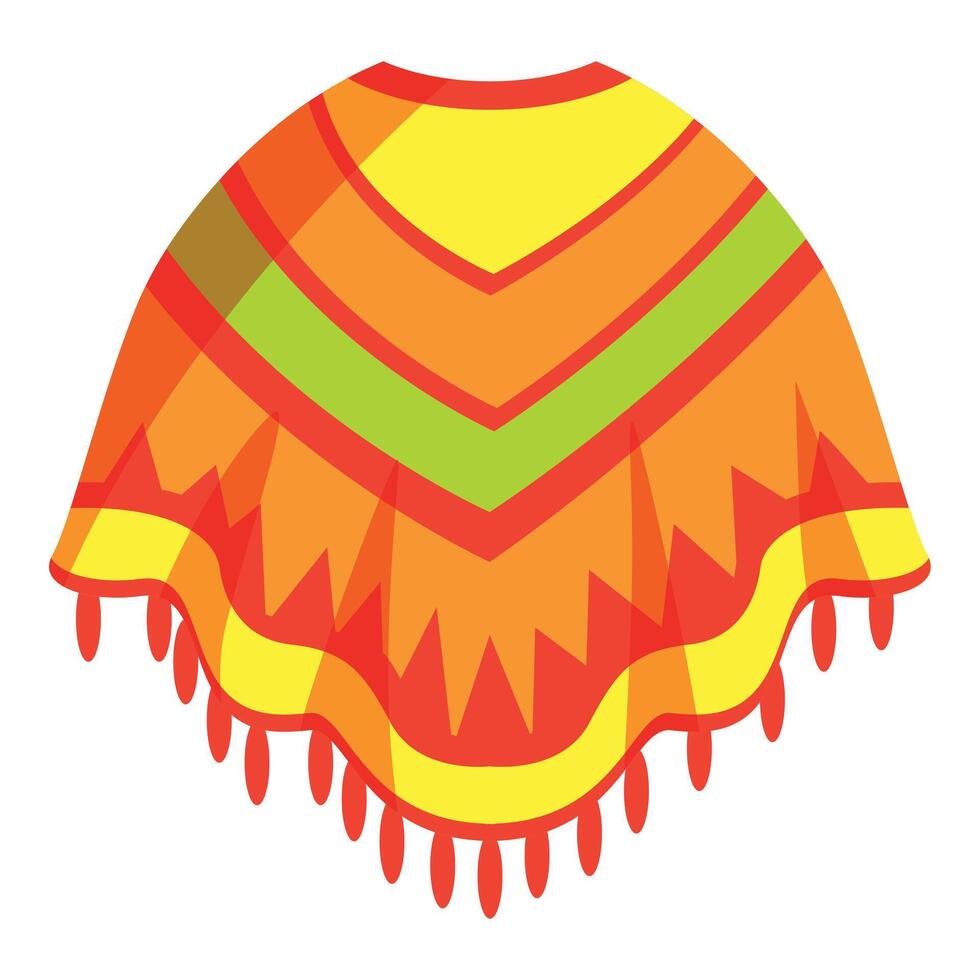 Mexican poncho with colorful pattern celebrating cinco de mayo vector