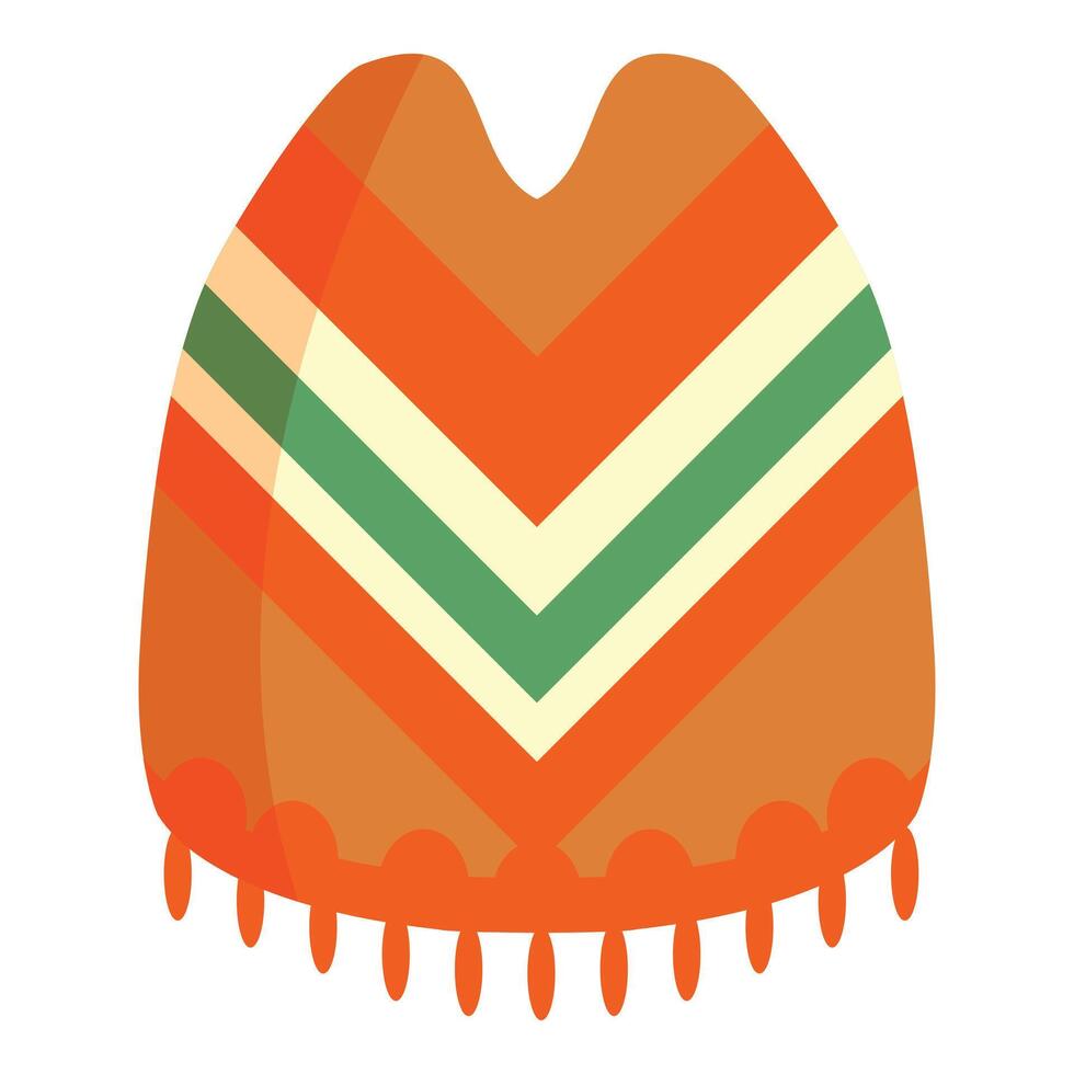 Traditional mexican poncho with colorful pattern for cinco de mayo celebration vector