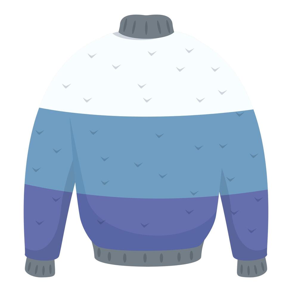 Warm knitted sweater providing comfort and style for cold weather vector