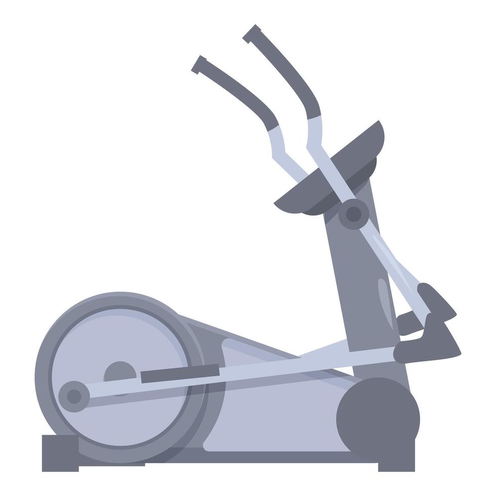 Elliptical trainer standing ready for workout session vector