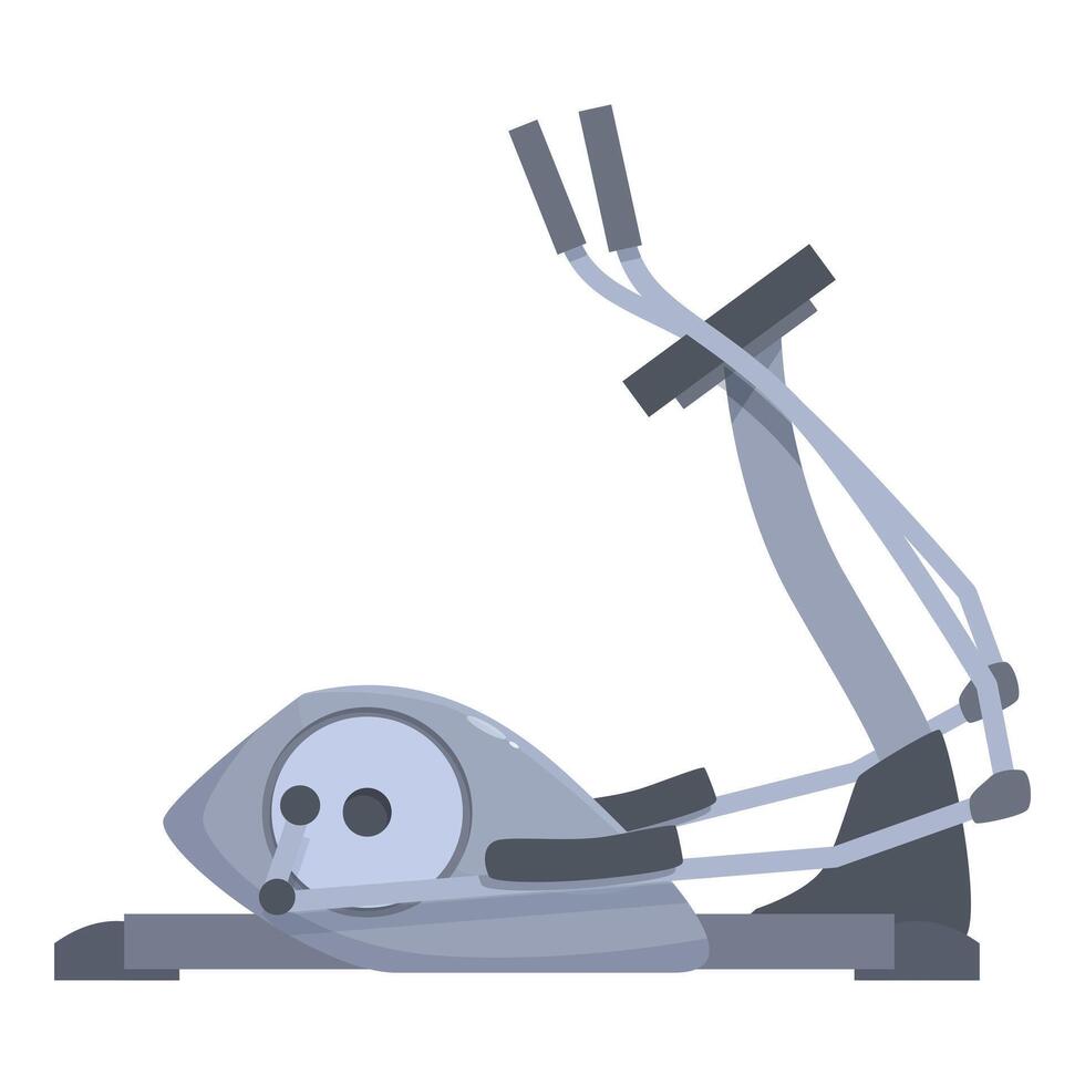 Elliptical trainer standing upright for home workout vector
