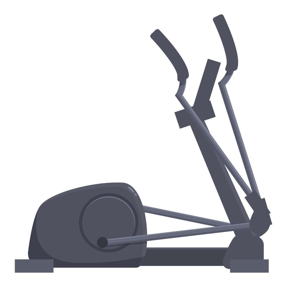 Elliptical trainer machine for fitness workout vector