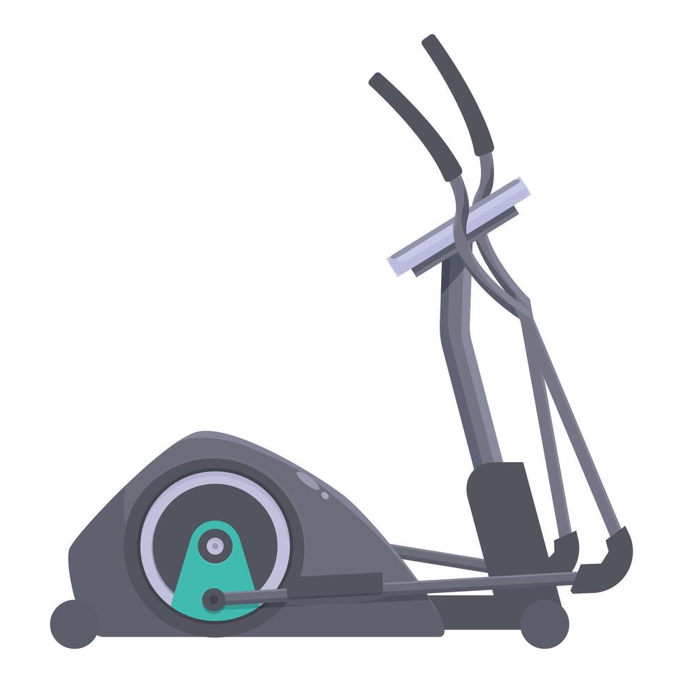 Elliptical trainer standing upright for home cardio workout vector