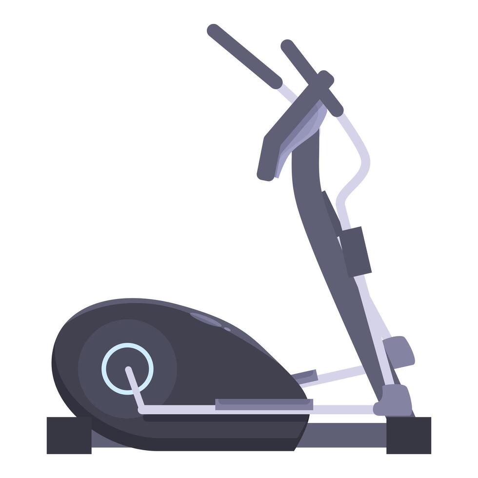 Elliptical trainer standing on white background showing healthy lifestyle vector