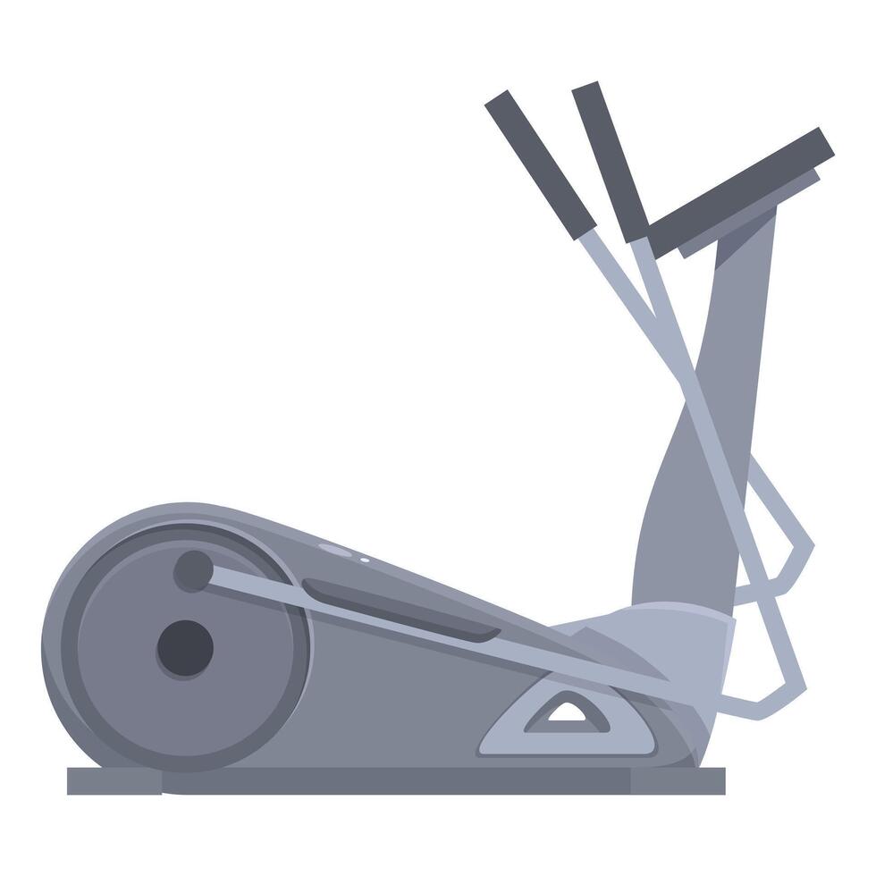 Modern elliptical trainer standing on floor for home gym vector