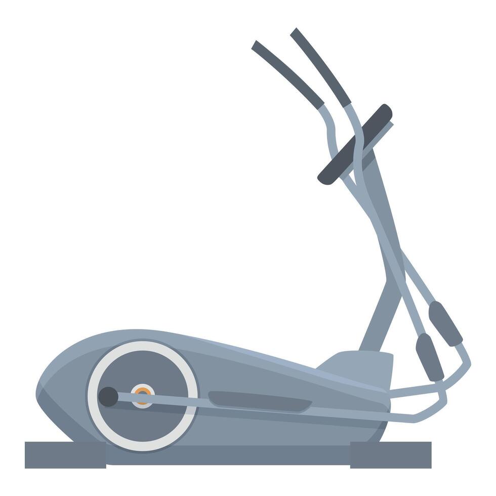 Modern elliptical cross trainer machine for home gym workout vector