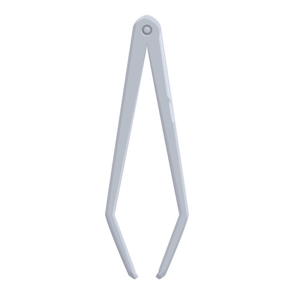 Silver caliper measuring length on white background vector