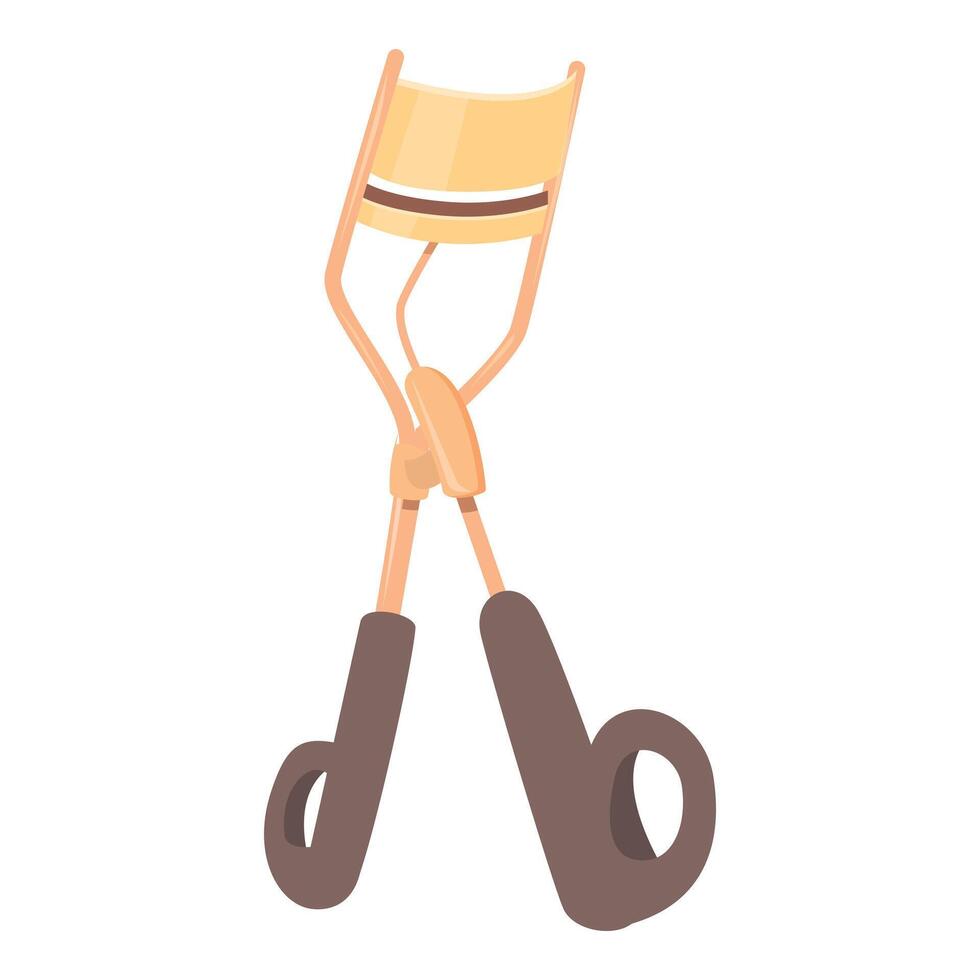 Eyelash curler standing on white background for makeup removal vector