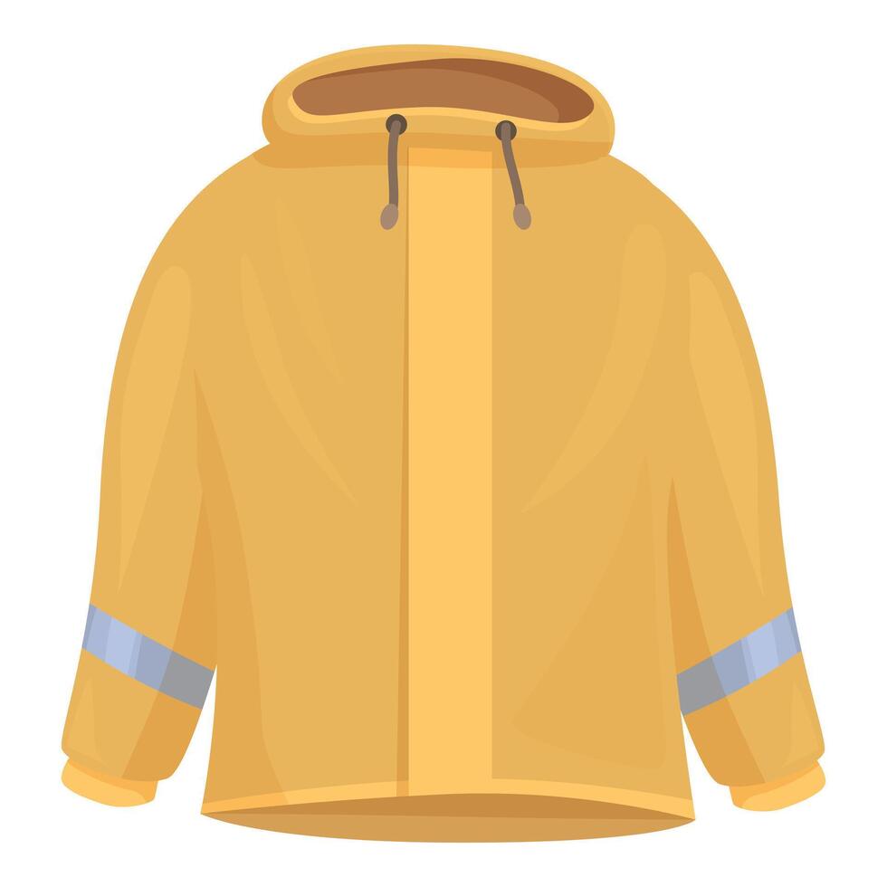 Yellow raincoat protecting from rain in autumn season vector