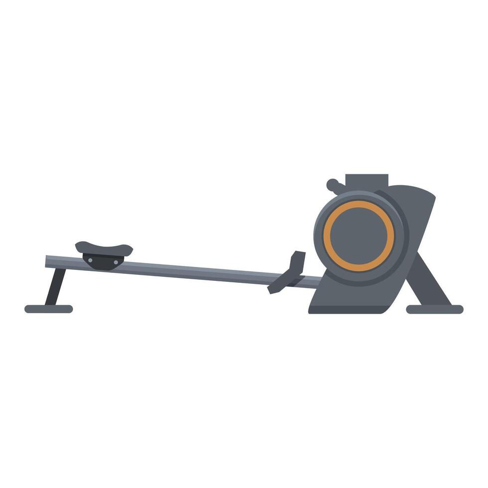 Modern rowing exercise machine for home gym training vector