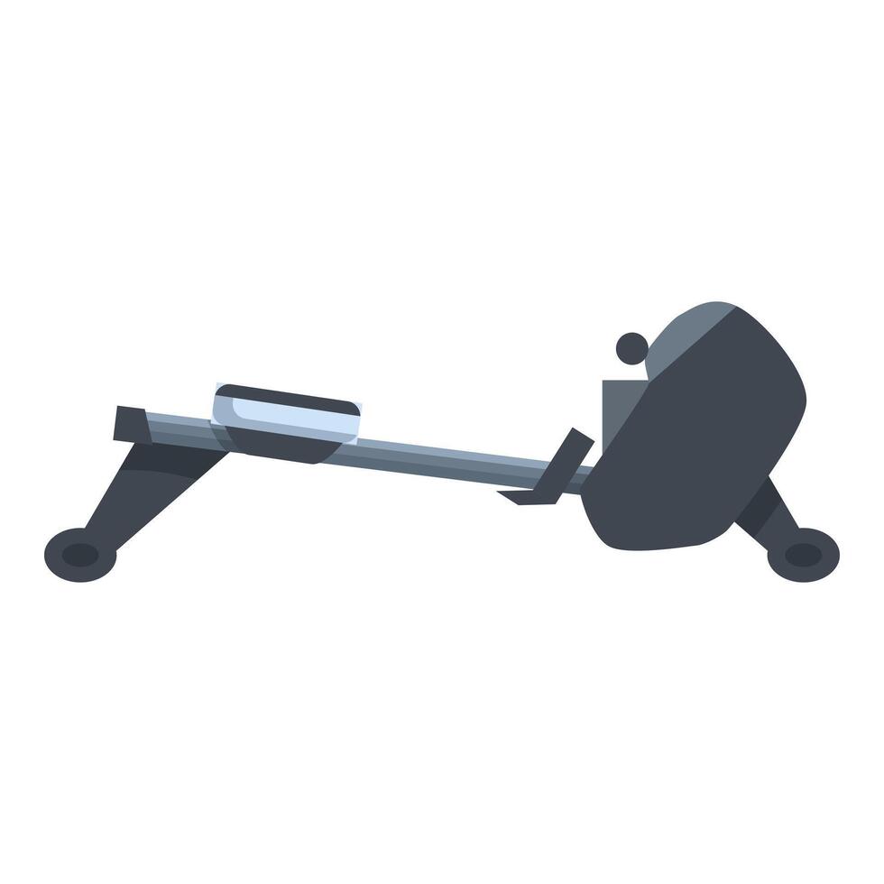 Modern rowing machine providing cardio workout at home vector