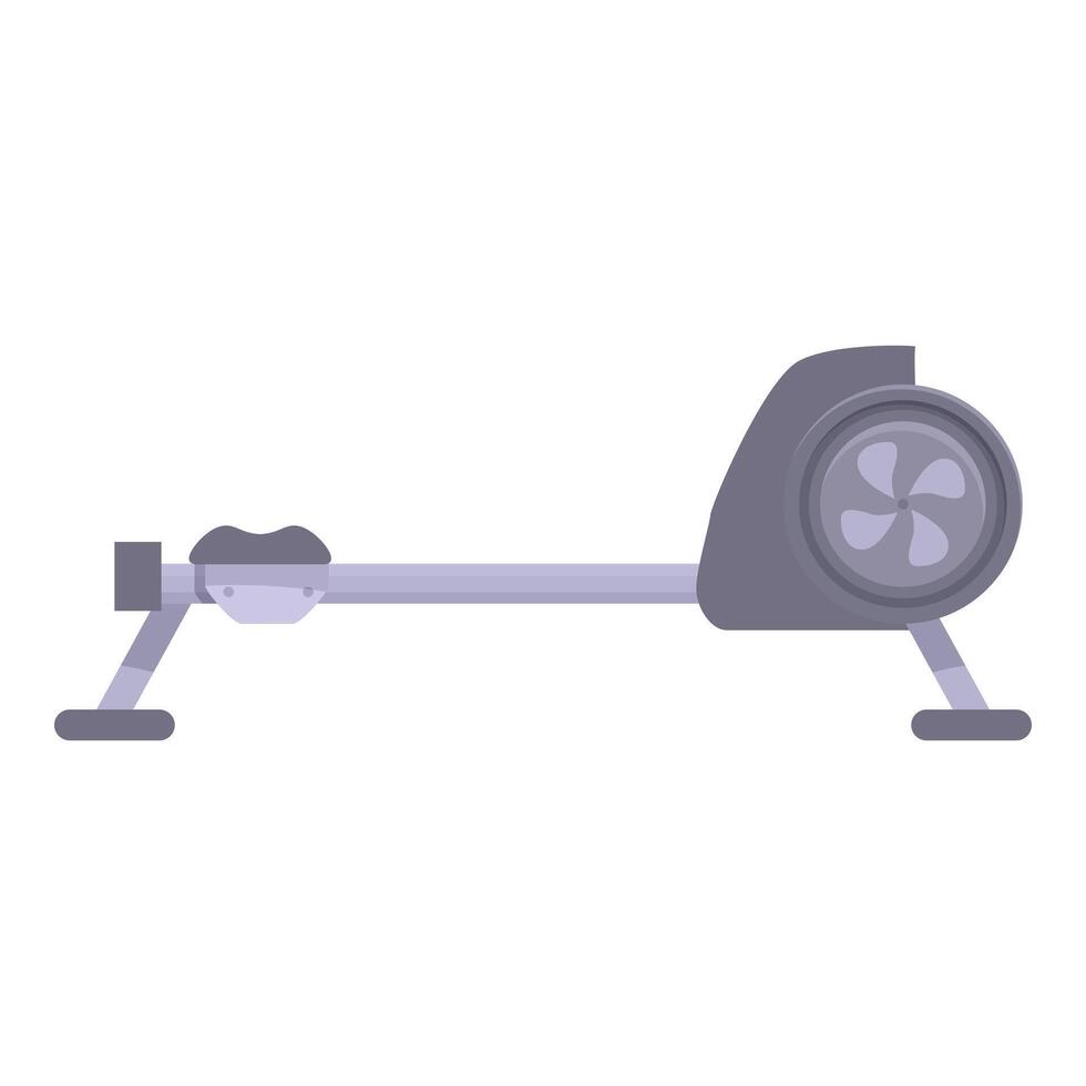 Modern rowing machine for working out muscles at home vector