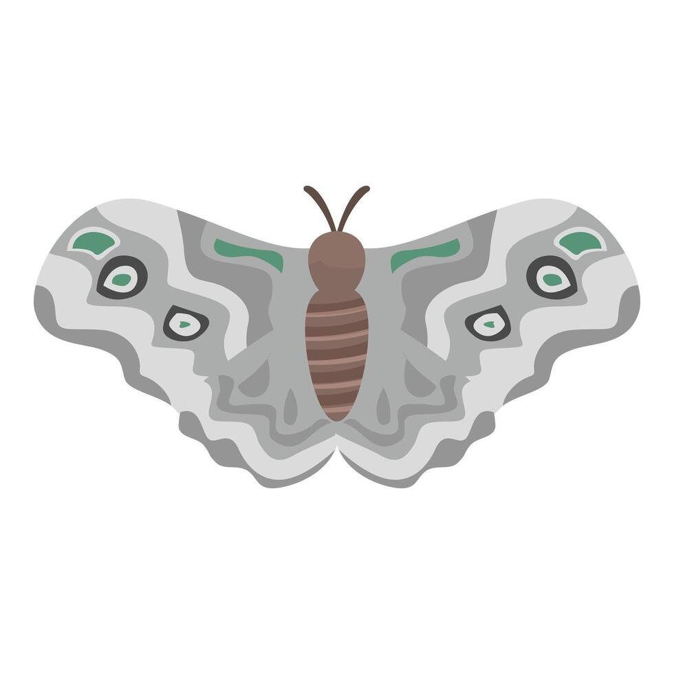 Beautiful grey butterfly showing its delicate wings vector