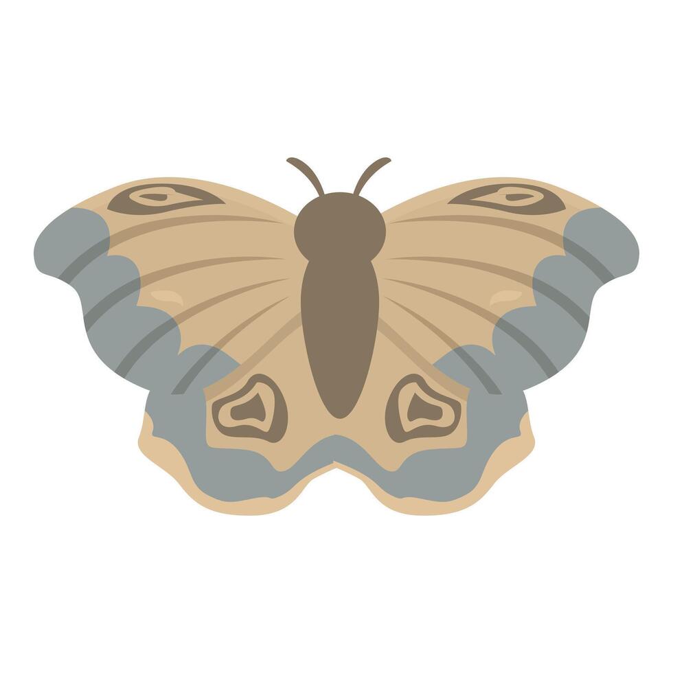 Beautiful brown butterfly spreading its wings vector