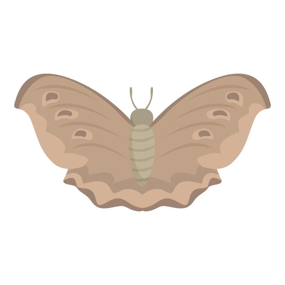 Brown butterfly spreading its wings vector